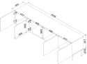 Szafka RTV SIENA 200x40x60 czarny mat Cama MEBLE