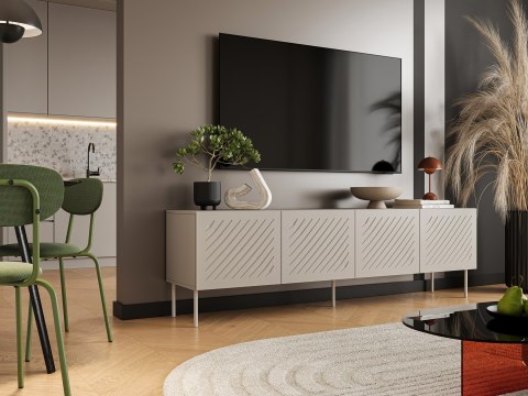 Szafka RTV SIENA 200x40x60 kaszmir mat Cama MEBLE Szafka RTV SIENA 200x40x60 kaszmir mat Cama MEBLE