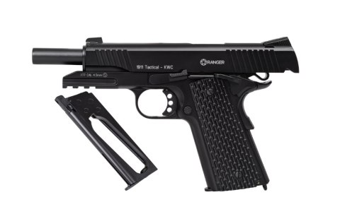 Wiatrówka pistolet RANGER 1911 Tactical KWC kal. 4,5 BBs BLOW BACK 17 strz. FULL METAL CO2 (AAKCMB770AZB) RANGER Wiatrówka pistolet RANGER 1911 Tactical KWC kal. 4,5 BBs BLOW BACK 17 strz. FULL METAL CO2 (AAKCMB770AZB) RANGER