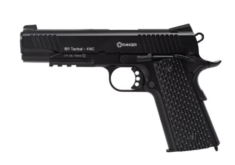 Wiatrówka pistolet RANGER 1911 Tactical KWC kal. 4,5 BBs BLOW BACK 17 strz. FULL METAL CO2 (AAKCMB770AZB) RANGER Wiatrówka pistolet RANGER 1911 Tactical KWC kal. 4,5 BBs BLOW BACK 17 strz. FULL METAL CO2 (AAKCMB770AZB) RANGER