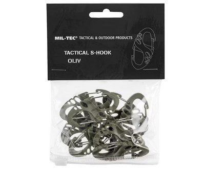 Zestaw karabińczyków Mil-Tec S-Hook - Zielony MIL-TEC Zestaw karabińczyków Mil-Tec S-Hook - Zielony MIL-TEC