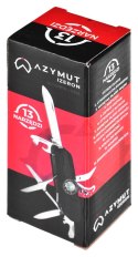 Scyzoryk AZYMUT Izeron - 13 narzędzi + kabura, 90 mm czarny (HK20017-8BL) AZYMUT