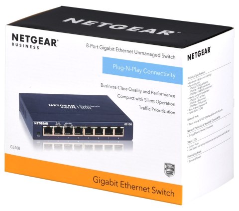 Switch Netgear GS108GE 8p Unmanaged Gigabit NETGEAR Switch Netgear GS108GE 8p Unmanaged Gigabit NETGEAR
