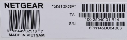 Switch Netgear GS108GE 8p Unmanaged Gigabit NETGEAR Switch Netgear GS108GE 8p Unmanaged Gigabit NETGEAR