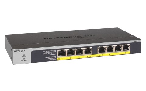 Switch Netgear GS108LP-100EUS 8p PoE 60W* (PoE+: 8p) Unmanaged Gigabit NETGEAR Switch Netgear GS108LP-100EUS 8p PoE 60W* (PoE+: 8p) Unmanaged Gigabit NETGEAR