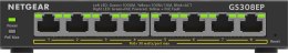 Switch Netgear GS308EP-100PES 8p PoE 62W (PoE+: 8p) Unmanaged Gigabit NETGEAR