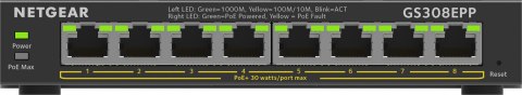 Switch Netgear GS308EPP-100PES 8p PoE 123W (PoE+: 8p) Unmanaged Gigabit NETGEAR Switch Netgear GS308EPP-100PES 8p PoE 123W (PoE+: 8p) Unmanaged Gigabit NETGEAR