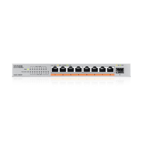 Switch Zyxel XMG-108HP 9p PoE (PoE++: 8) 100W Unmanaged Multigigabit ZyXEL Switch Zyxel XMG-108HP 9p PoE (PoE++: 8) 100W Unmanaged Multigigabit ZyXEL