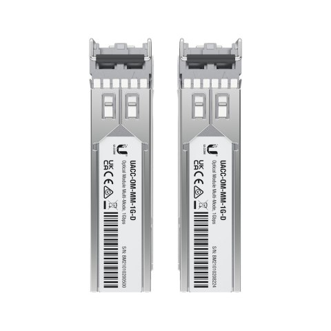 Wkładka SFP Ubiquiti 1 Gbps Multi-Mode Optical Module 2-pack UBIQUITI Wkładka SFP Ubiquiti 1 Gbps Multi-Mode Optical Module 2-pack UBIQUITI