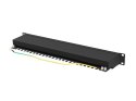 LANBERG PATCH PANEL 24 PORT 1U 19" KAT.6A FTP CZARNY PPSA-1024-B Lanberg