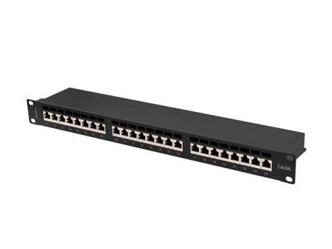 LANBERG PATCH PANEL 24 PORT 1U 19" KAT.6A FTP CZARNY PPSA-1024-B Lanberg LANBERG PATCH PANEL 24 PORT 1U 19" KAT.6A FTP CZARNY PPSA-1024-B Lanberg