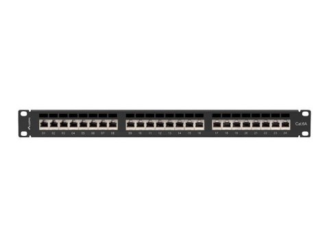 LANBERG PATCH PANEL 24 PORT 1U 19" KAT.6A FTP CZARNY PPSA-1024-B Lanberg LANBERG PATCH PANEL 24 PORT 1U 19" KAT.6A FTP CZARNY PPSA-1024-B Lanberg