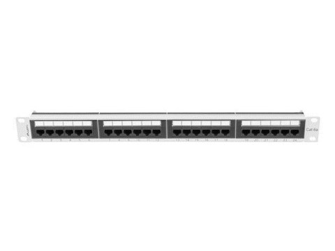 LANBERG PATCH PANEL 24 PORT 1U 19" KAT.6A UTP SZARY PPUA-1024-S Lanberg LANBERG PATCH PANEL 24 PORT 1U 19" KAT.6A UTP SZARY PPUA-1024-S Lanberg