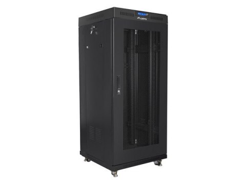 LANBERG SZAFA STOJĄCA RACK 19" 27U 600X600 DRZWI PERFOROWANE LCD CZARNA (FLAT PACK) FF01-6627-23BL Lanberg LANBERG SZAFA STOJĄCA RACK 19" 27U 600X600 DRZWI PERFOROWANE LCD CZARNA (FLAT PACK) FF01-6627-23BL Lanberg