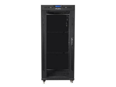 LANBERG SZAFA STOJĄCA RACK 19" 27U 600X600 DRZWI SZKLANE LCD CZARNA FF01-6627-12BL (FLAT PACK) Lanberg LANBERG SZAFA STOJĄCA RACK 19" 27U 600X600 DRZWI SZKLANE LCD CZARNA FF01-6627-12BL (FLAT PACK) Lanberg