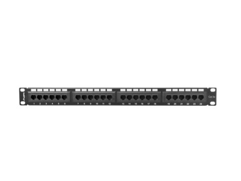 Patch panel Lanberg PPU5-1024-B (1U; 19"; kat. 5e; UTP; 24xRJ-45) Lanberg Patch panel Lanberg PPU5-1024-B (1U; 19"; kat. 5e; UTP; 24xRJ-45) Lanberg