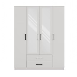 SZAFA ROMANA 160X205 BIAŁA Z LUSTREM TOP E SHOP