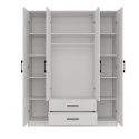 SZAFA ROMANA 160X205 BIAŁA Z LUSTREM TOP E SHOP
