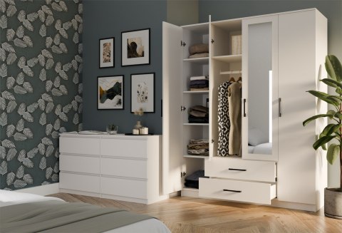 SZAFA ROMANA 160X205 BIAŁA Z LUSTREM TOP E SHOP SZAFA ROMANA 160X205 BIAŁA Z LUSTREM TOP E SHOP