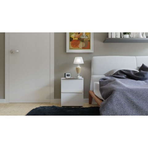 SZAFKA W2 STOLIK NOCNY 2 SZUFLADY BIAŁY MAT TOP E SHOP SZAFKA W2 STOLIK NOCNY 2 SZUFLADY BIAŁY MAT TOP E SHOP