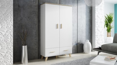 Szafa LOTTA 2D2S biały+ dąb sonoma Cama MEBLE Szafa LOTTA 2D2S biały+ dąb sonoma Cama MEBLE