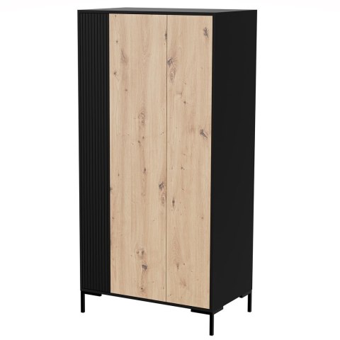 Szafa MERCI 90x55x184 czarny/dąb artisan Cama MEBLE Szafa MERCI 90x55x184 czarny/dąb artisan Cama MEBLE