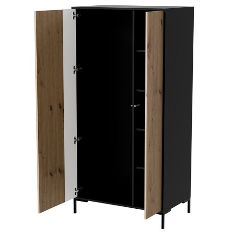 Szafa MERCI 90x55x184 czarny/dąb artisan Cama MEBLE Szafa MERCI 90x55x184 czarny/dąb artisan Cama MEBLE