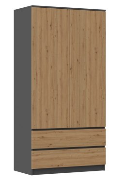 Szafa SS-90 90x50xH180 antracyt/artisan TOP E SHOP