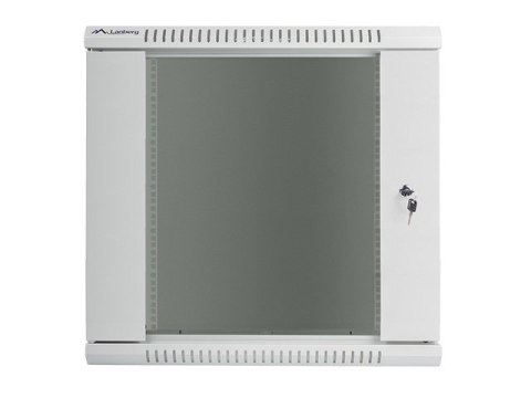 Szafa rack Lanberg WF01-6412-10S (12U; 635mm / 600mm / 450 mm; wisząca; Szklane; 19''; kolor szary) Lanberg Szafa rack Lanberg WF01-6412-10S (12U; 635mm / 600mm / 450 mm; wisząca; Szklane; 19''; kolor szary) Lanberg