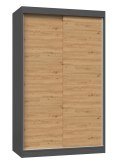 Szafa z drzwiami przesuwnymi IGA 120x61xH200 antracyt/artisan TOP E SHOP