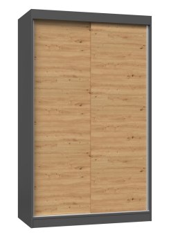 Szafa z drzwiami przesuwnymi IGA 120x61xH200 antracyt/artisan TOP E SHOP