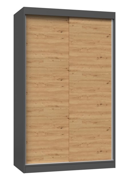 Szafa z drzwiami przesuwnymi IGA 120x61xH200 antracyt/artisan TOP E SHOP