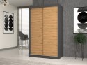 Szafa z drzwiami przesuwnymi IGA 120x61xH200 antracyt/artisan TOP E SHOP