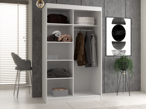 Szafa z drzwiami przesuwnymi IGA 120x61xH200 biel TOP E SHOP Szafa z drzwiami przesuwnymi IGA 120x61xH200 biel TOP E SHOP