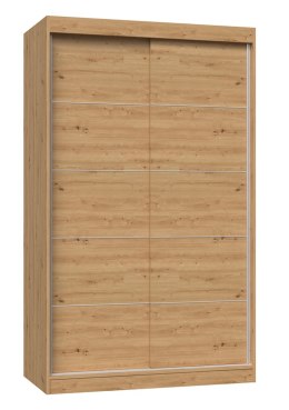Szafa z drzwiami przesuwnymi i ozdobnymi szprosami IGA 120x61xH200 artisan TOP E SHOP