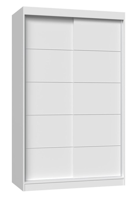 Szafa z drzwiami przesuwnymi i ozdobnymi szprosami IGA 120x61xH200 biel TOP E SHOP Szafa z drzwiami przesuwnymi i ozdobnymi szprosami IGA 120x61xH200 biel TOP E SHOP