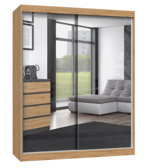 Szafa z drzwiami przesuwnymi z 2 lustrami IGA 160x61xH200 artisan TOP E SHOP Szafa z drzwiami przesuwnymi z 2 lustrami IGA 160x61xH200 artisan TOP E SHOP