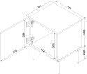 Szafka nocna 2sz PALAZZO BIS 45x39xH59 czarny mat Cama MEBLE