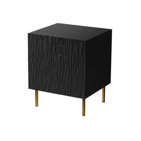 Szafka nocna 2szt. JUNGLE 53,5x40,5x44 czarny mat + złote nóżki Cama MEBLE Szafka nocna 2szt. JUNGLE 53,5x40,5x44 czarny mat + złote nóżki Cama MEBLE