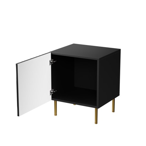 Szafka nocna 2szt. JUNGLE 53,5x40,5x44 czarny mat + złote nóżki Cama MEBLE Szafka nocna 2szt. JUNGLE 53,5x40,5x44 czarny mat + złote nóżki Cama MEBLE