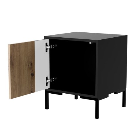 Szafka nocna 2szt MERCI 44x40x52,5 czarny/dąb artisan Cama MEBLE Szafka nocna 2szt MERCI 44x40x52,5 czarny/dąb artisan Cama MEBLE