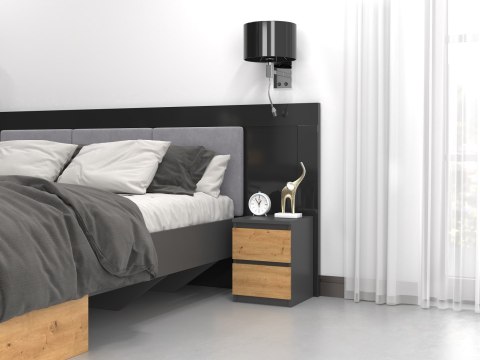 Szafka nocna M2 30x30xH40 antracyt/artisan TOP E SHOP Szafka nocna M2 30x30xH40 antracyt/artisan TOP E SHOP