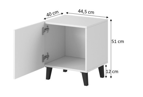 Szafka nocna PAFOS 2szt. 45x40xH.51 biały mat Cama MEBLE Szafka nocna PAFOS 2szt. 45x40xH.51 biały mat Cama MEBLE
