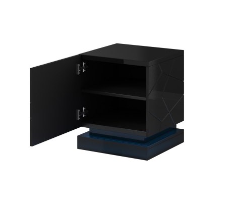 Szafka nocna QIU 2szt. 46x41,5xH53 czarny połysk/czarny połysk Cama MEBLE Szafka nocna QIU 2szt. 46x41,5xH53 czarny połysk/czarny połysk Cama MEBLE