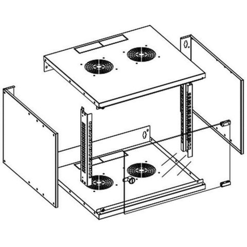 TECHLY SZAFKA WISZĄCA ECO 19 6U/320MM ZMONTOWANA C TECHly TECHLY SZAFKA WISZĄCA ECO 19 6U/320MM ZMONTOWANA C TECHly
