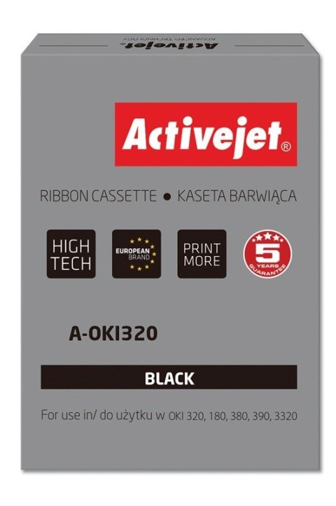 Activejet A-OKI320 Taśma barwiąca (zamiennik OKI 9002303; Supreme; czarny) Activejet Activejet A-OKI320 Taśma barwiąca (zamiennik OKI 9002303; Supreme; czarny) Activejet