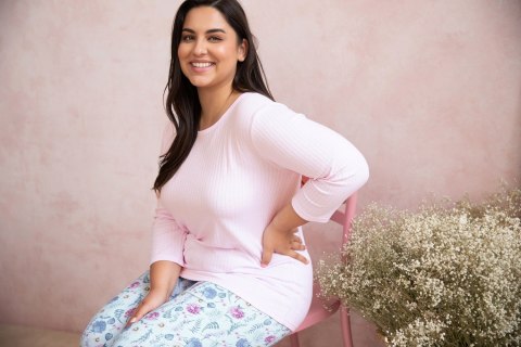 PIŻAMA PRĄŻEK AMORA 3008 3/4 R R.2XL-3XL PIŻAMA PRĄŻEK AMORA 3008 3/4 R R.2XL-3XL
