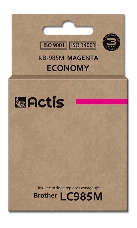 ACTIS KB-985M Tusz (zamiennik Brother LC985M; Standard; 19,5 ml; czerwony) ACTIS ACTIS KB-985M Tusz (zamiennik Brother LC985M; Standard; 19,5 ml; czerwony) ACTIS