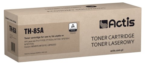 ACTIS TH-85A Toner (zamiennik HP 85A CE285A, Canon CRG-725; Standard; 1600 stron; czarny) ACTIS ACTIS TH-85A Toner (zamiennik HP 85A CE285A, Canon CRG-725; Standard; 1600 stron; czarny) ACTIS