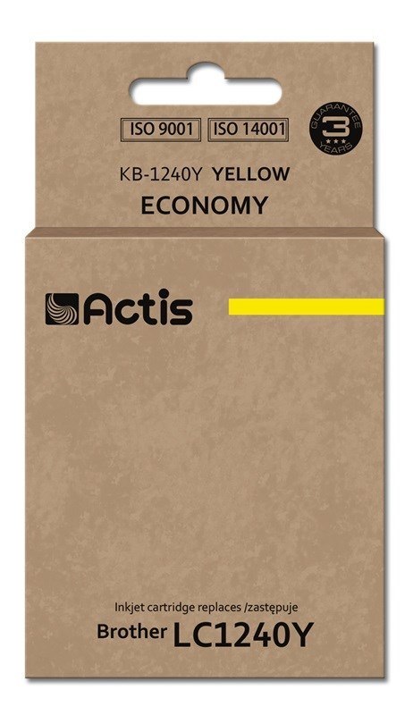 Actis KB-1240Y Tusz (zamiennik Brother LC1240Y/LC1220Y; Standard; 19 ml; żółty) ACTIS Actis KB-1240Y Tusz (zamiennik Brother LC1240Y/LC1220Y; Standard; 19 ml; żółty) ACTIS